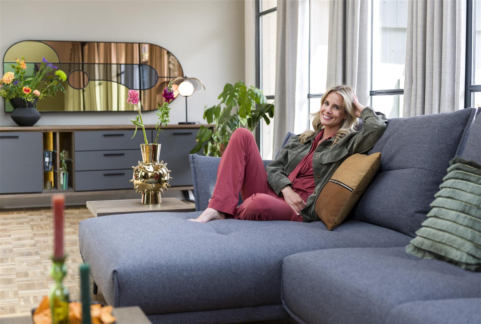 Habufa Cubo Sideboards in Smoked Oak and Grey-Sideboards-Habufa-180cm-Against The Grain Furniture