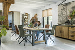 Habufa Farmer and Farmland Oak and Metal Tables-Dining and bar Tables-Habufa-180cm-Against The Grain Furniture