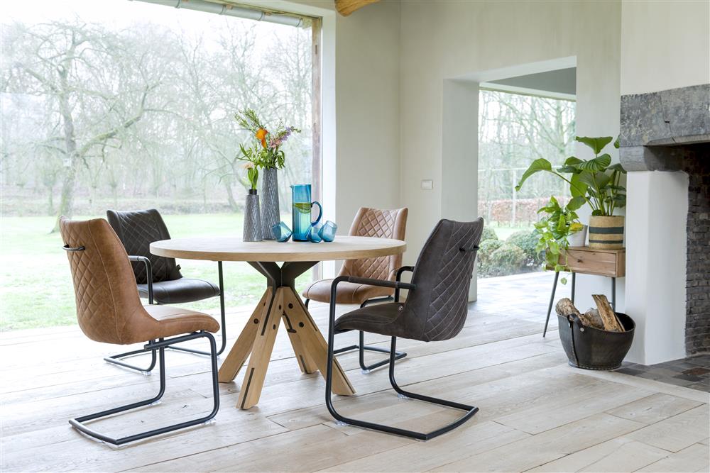 Habufa Jardin Starburst Oak Dining Table-Dining Tables-Against the Grain Furniture-Against The Grain Furniture