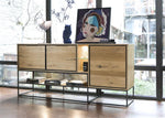 Habufa City Sideboards in Oak and Metal-sideboards-Habufa-160cm-Medium Oak-Against The Grain Furniture