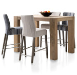 Habufa Bespoke Santorini Oak Bar Table in Four Colours-bar table-Habufa-Castle White-Against The Grain Furniture