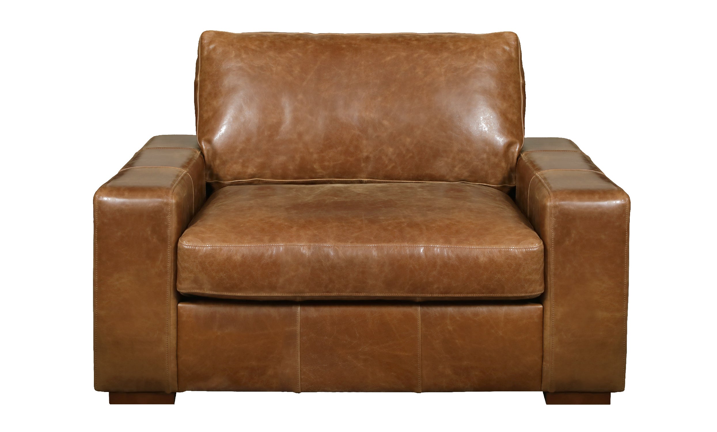 Maximus Full Aniline Leather Sofas-harris tweed leather sofas-Against The Grain Furniture-Snuggler-Against The Grain Furniture