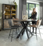 Habufa Sardinie Driftwood Oval Bar Table-bar Tables-Habufa-Against The Grain Furniture