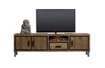 Habufa Vitoria Gun Metal and Oak Lowboards-[Habufa Philadelphia]-[Furniture Village Philadelphia]-200cm-Against The Grain Furniture