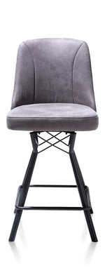 Habufa Eefje Bar Stools-Bar Stools-Habufa-Anthracite-Against The Grain Furniture