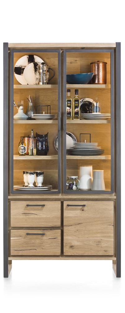 [Habufa_Cleveland]-display cabinet-Habufa-Double Glass Doors-Against The Grain Furniture