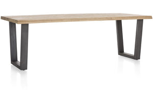 [Habufa_Cleveland]-Dining Tables-Habufa-250 cms-U shape metal legs-Wavy edge-Against The Grain Furniture