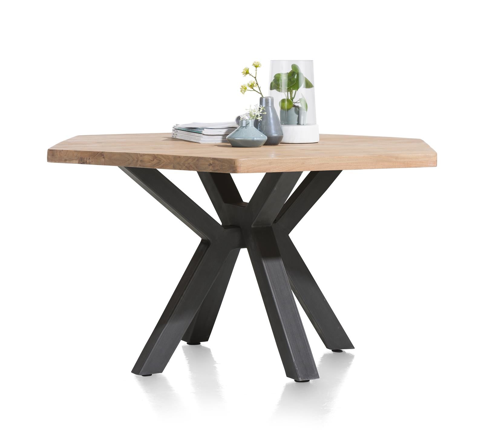 Habufa Quebec Dining tables-Dining Tables-Habufa-130 x 150-Metal Legs-Against The Grain Furniture