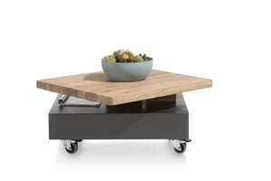 Habufa Quebec Coffee table, Revolving Top.-bookcase-Against The Grain Furniture-[Furniture Village Detroit]-[Habufa Detroit]-[solid wood furniture]-Against The Grain Furniture