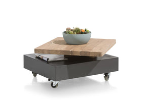 Habufa Quebec Coffee table, Revolving Top.-bookcase-Against The Grain Furniture-[Furniture Village Detroit]-[Habufa Detroit]-[solid wood furniture]-Against The Grain Furniture