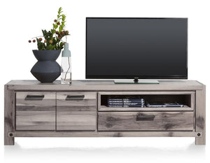 Habufa Maestro and Maitre Lowboard TV Media Cabinets-Tv and Media Unit-Habufa-Grey Plumb-170-Wooden-Against The Grain Furniture