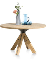 Habufa Jardin Starburst Oak Round Dining Table-Dining Tables-Habufa-130 Round-Against The Grain Furniture