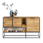 Habufa City Sideboards in Oak and Metal-sideboards-Habufa-160cm-Medium Oak-Against The Grain Furniture