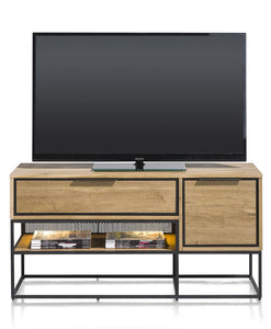 Habufa City TV Lowboards in Oak and Metal-TV lowboards-Habufa-120cm-Medium Oak-Against The Grain Furniture