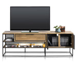 Habufa City TV Lowboards in Oak and Metal-TV lowboards-Habufa-120cm-Medium Oak-Against The Grain Furniture