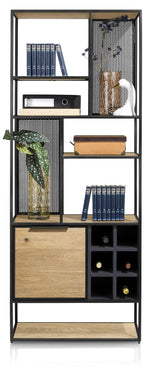 Habufa City Bookcases in Oak and Metal-Bookcases-Habufa-Light Oak-Against The Grain Furniture