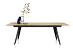 Habufa City Dining Tables in Oak and Metal-Dining tables-Habufa-230cm-Medium Oak-Against The Grain Furniture