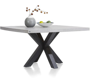 Habufa Maestro and Maitre Concrete Tables With Metal or Oak Legs-Dining Tables-Habufa-110x130cm-Metal-Against The Grain Furniture