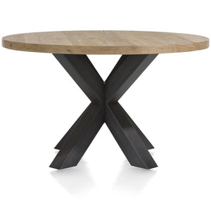 Habufa Metalox Starburst Round Dining Tables-Dining Tables-Habufa-130 Round, Plain Metal Leg-Against The Grain Furniture