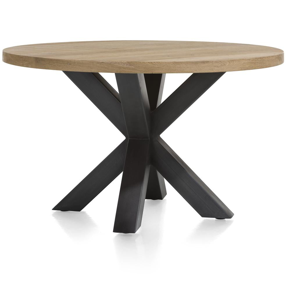 Habufa Metalox Starburst Round Dining Tables-Dining Tables-Habufa-130 Round, Plain Metal Leg-Against The Grain Furniture