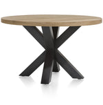 [Habufa_Cleveland]-Dining Tables-Habufa-130 Round, Plain Metal Leg-Against The Grain Furniture