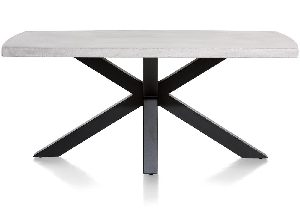 Habufa Maestro and Maitre Concrete Tables With Metal or Oak Legs-Dining Tables-Habufa-130x130cm-Metal-Against The Grain Furniture