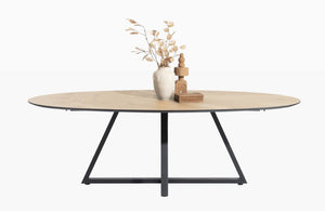 Ridgefield Urban Oak Elliptical Dining Tables in Light Oak