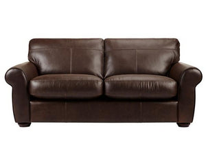 Discontinued Fabrics and Leathers on Madison sofas-Sofas-john lewis-Grand Sofa 218cm-Brown Semi Aniline-Against The Grain Furniture