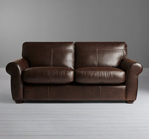Discontinued Fabrics and Leathers on Madison sofas-Sofas-john lewis-Medium Sofa 187 cm-Brown Semi Aniline-Against The Grain Furniture