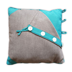 Habufa Discontinued Cushions, Brand New Half Price-cushions-Habufa-Blue with Buttons-Against The Grain Furniture