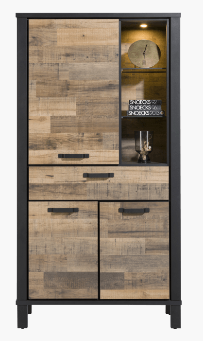 Habufa Sardinie Driftwood Tall Storage Display Cabinet-Storage cabinet-Habufa-Against The Grain Furniture